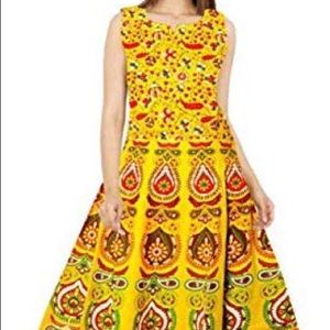 NEW Handmade 100% cotton printed maxi dress